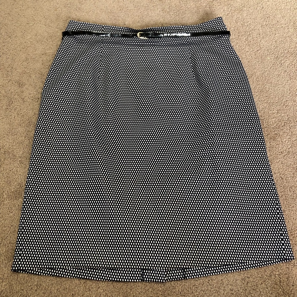 Black and White A-Line Skirt, Size 14